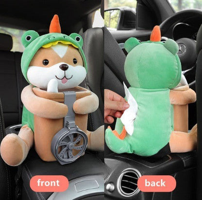 Soft Teddy Bear Armrest Tissue Holder