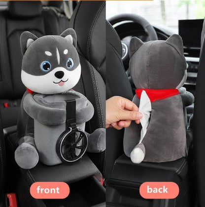 Soft Teddy Bear Armrest Tissue Holder