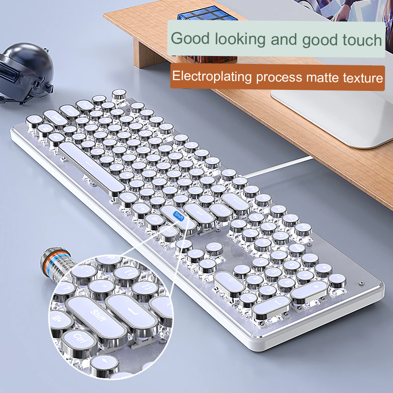 Vintage Style Mechanical Gaming Keyboard