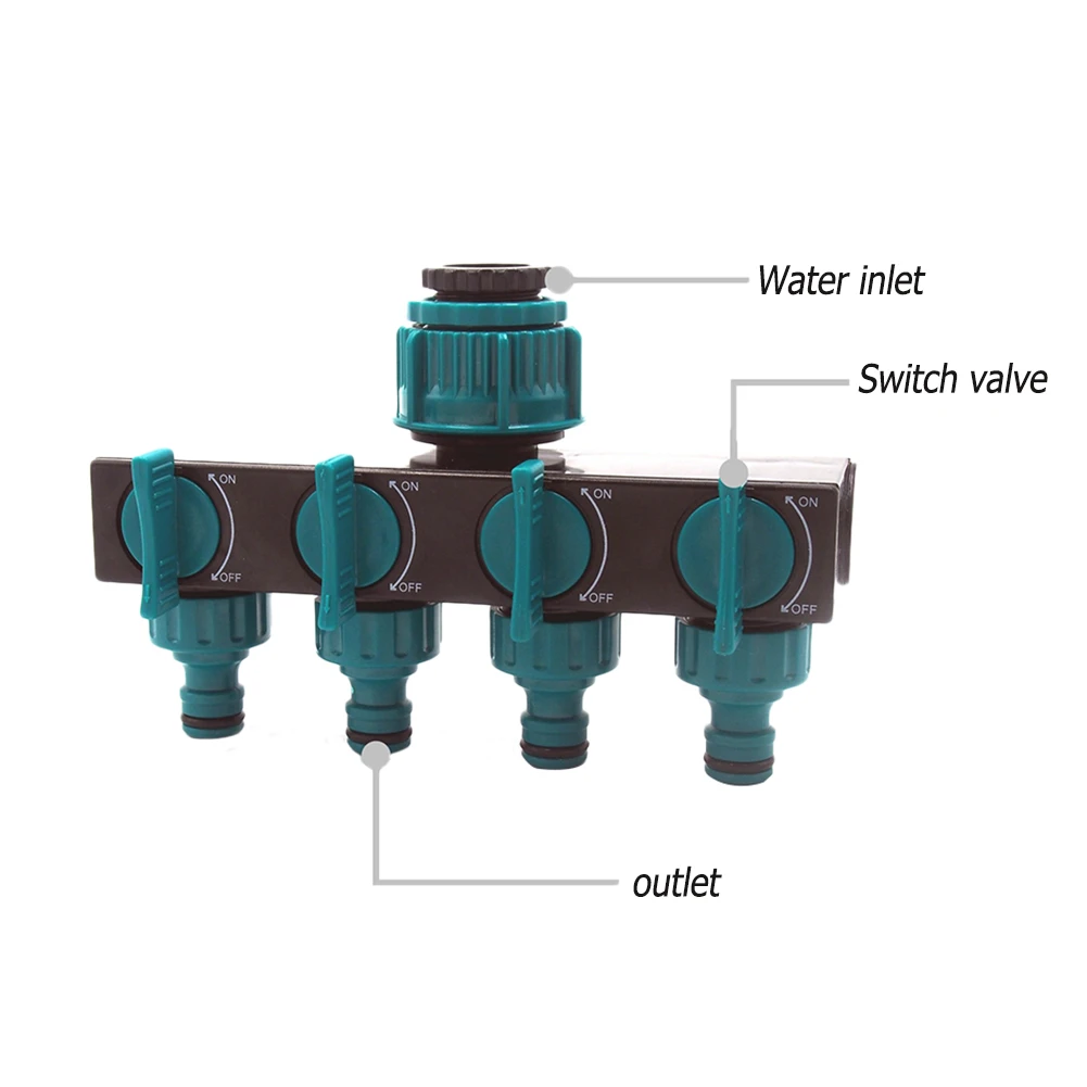 4-Way Outdoor Water Splitter Valve