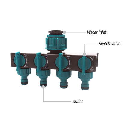 4-Way Outdoor Water Splitter Valve