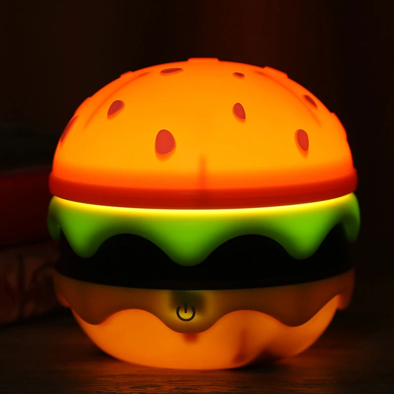 Compact Portable LED Burger Desk Lamp