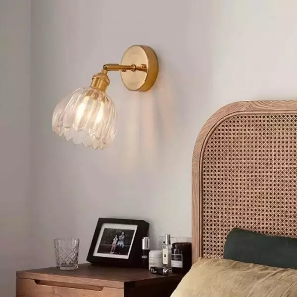 Vintage Glass Tulip Wall Lamp