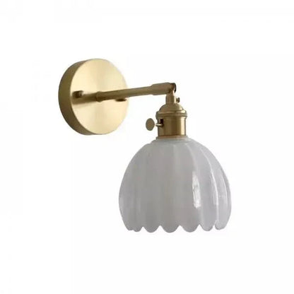 Classic Floral Glass Wall Light Fixture