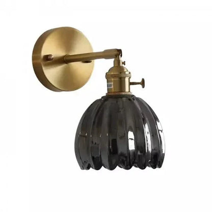 Classic Floral Glass Wall Light Fixture