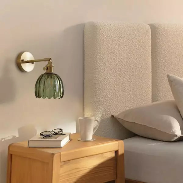 Vintage Glass Tulip Wall Lamp