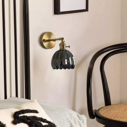 Vintage Glass Tulip Wall Lamp