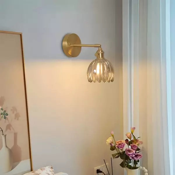 Vintage Glass Tulip Wall Lamp