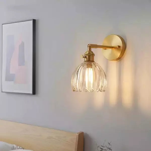 Vintage Glass Tulip Wall Lamp