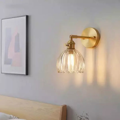 Vintage Glass Tulip Wall Lamp