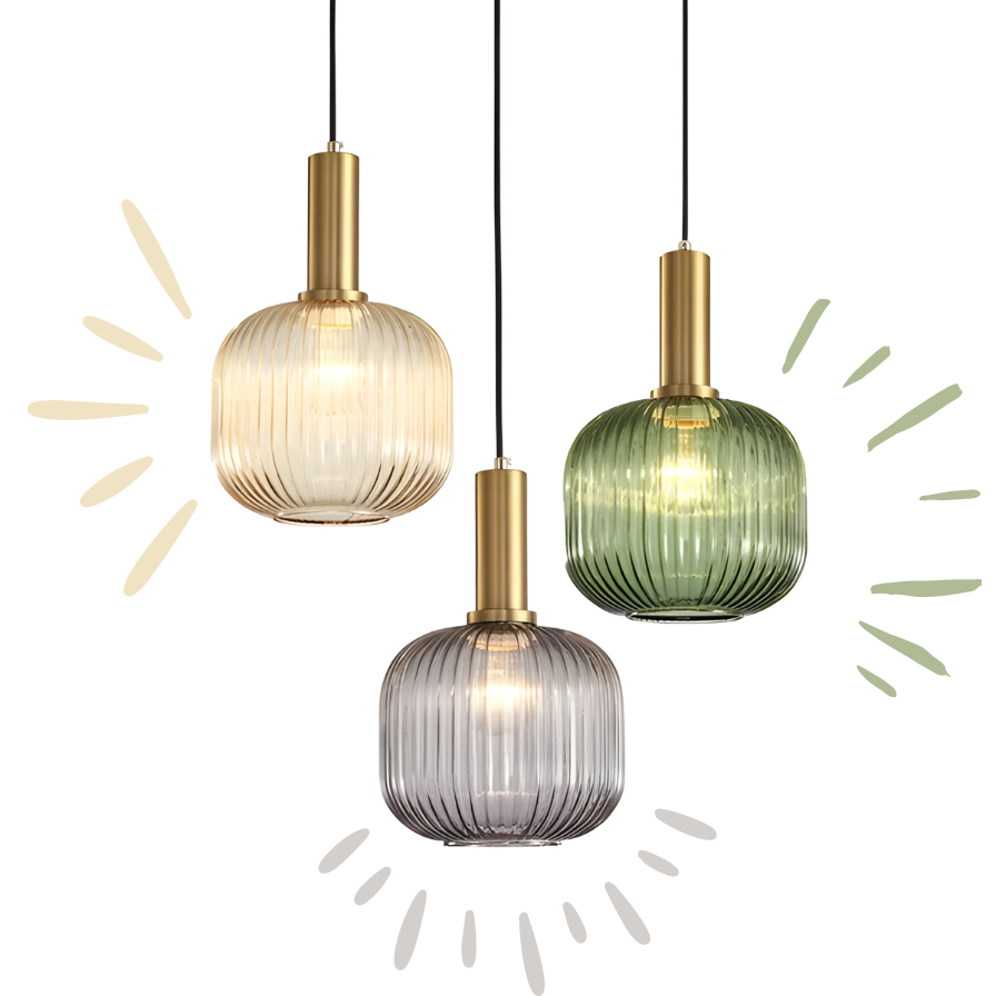 Vintage Glass Pendant Lighting Fixture