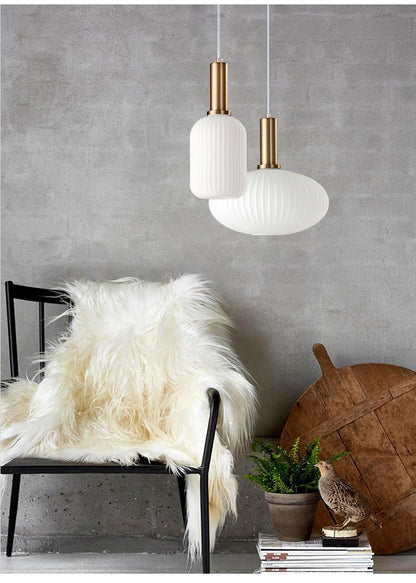 Vintage Glass Pendant Lighting Fixture