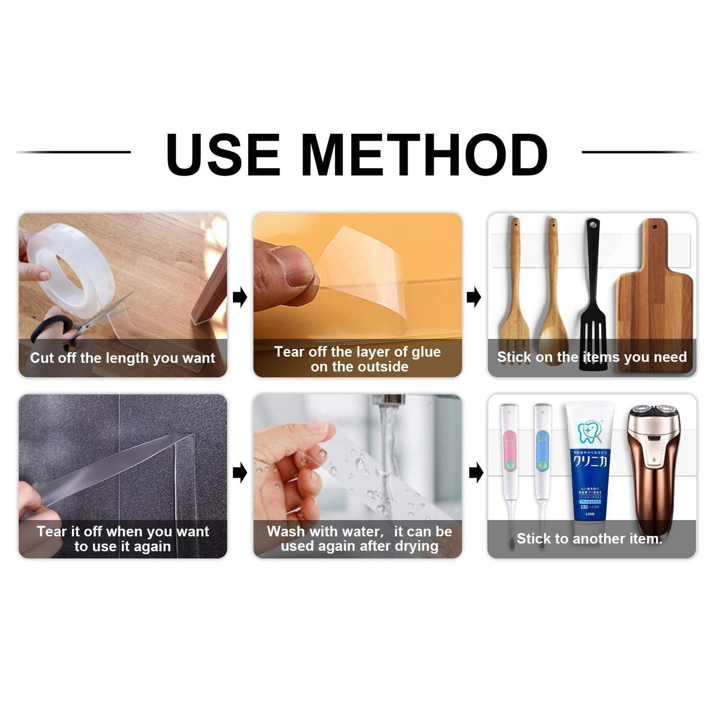 Strong Adhesive Reusable Gel Mounting Tape