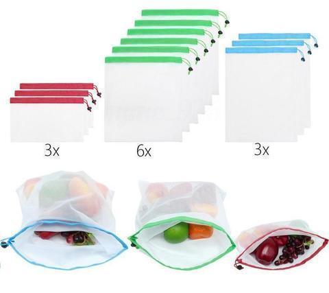 Reusable Fresh Produce Storage Bags (12 Pack)