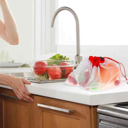Reusable Fresh Produce Storage Bags (12 Pack) - Fesara