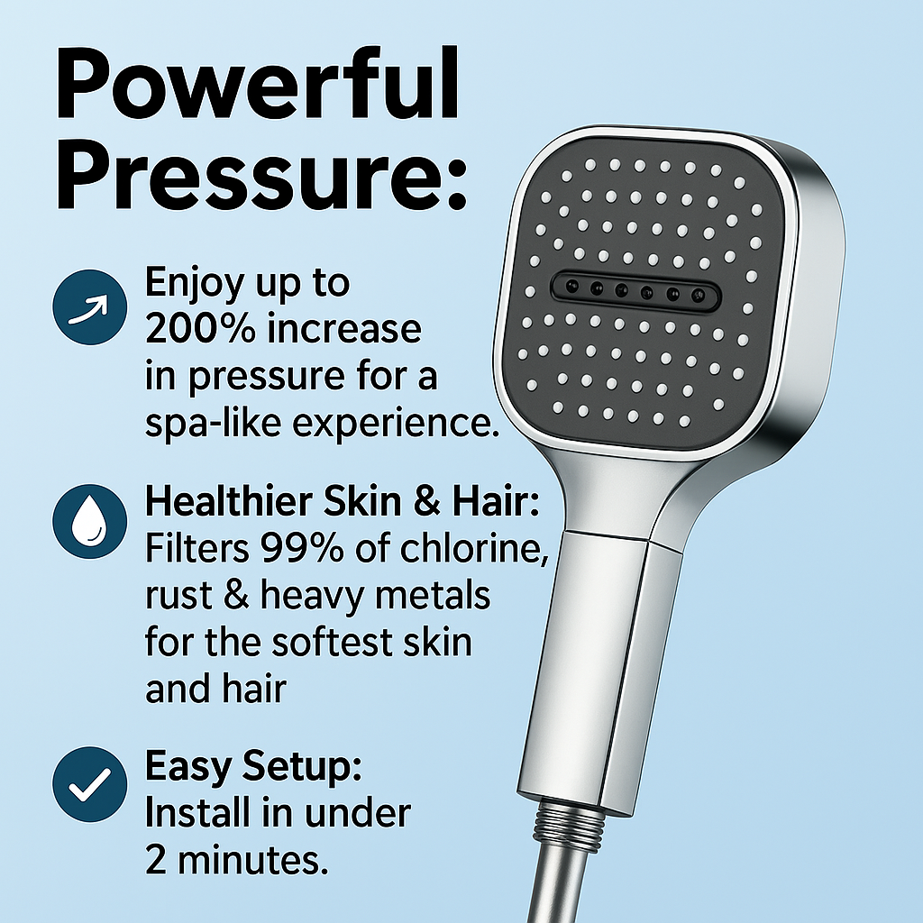 Powerful Shower Head with Advanced Water Filter