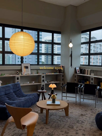 Unique Paper Globe Pendant Lamp 1-Light