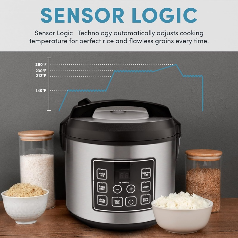 Large Capacity Smart Rice Cooker Stainless Steel