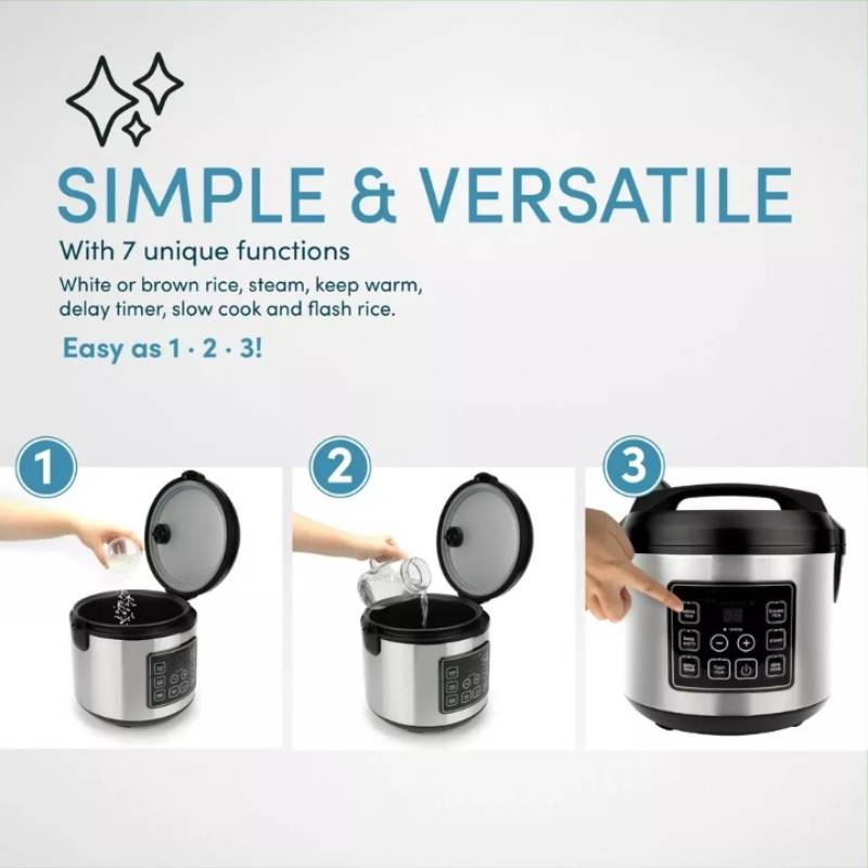 Large Capacity Smart Rice Cooker Stainless Steel