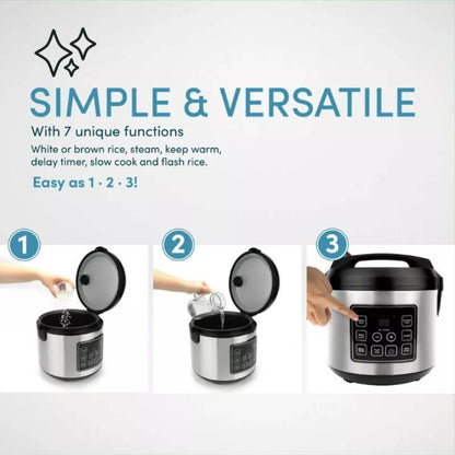Large Capacity Smart Rice Cooker Stainless Steel