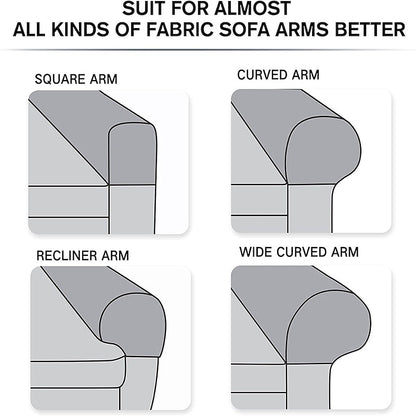 Soft Furniture Armrest Protectors, Set of 2, Red