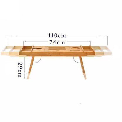 Natural Bamboo Extendable Bath Tray