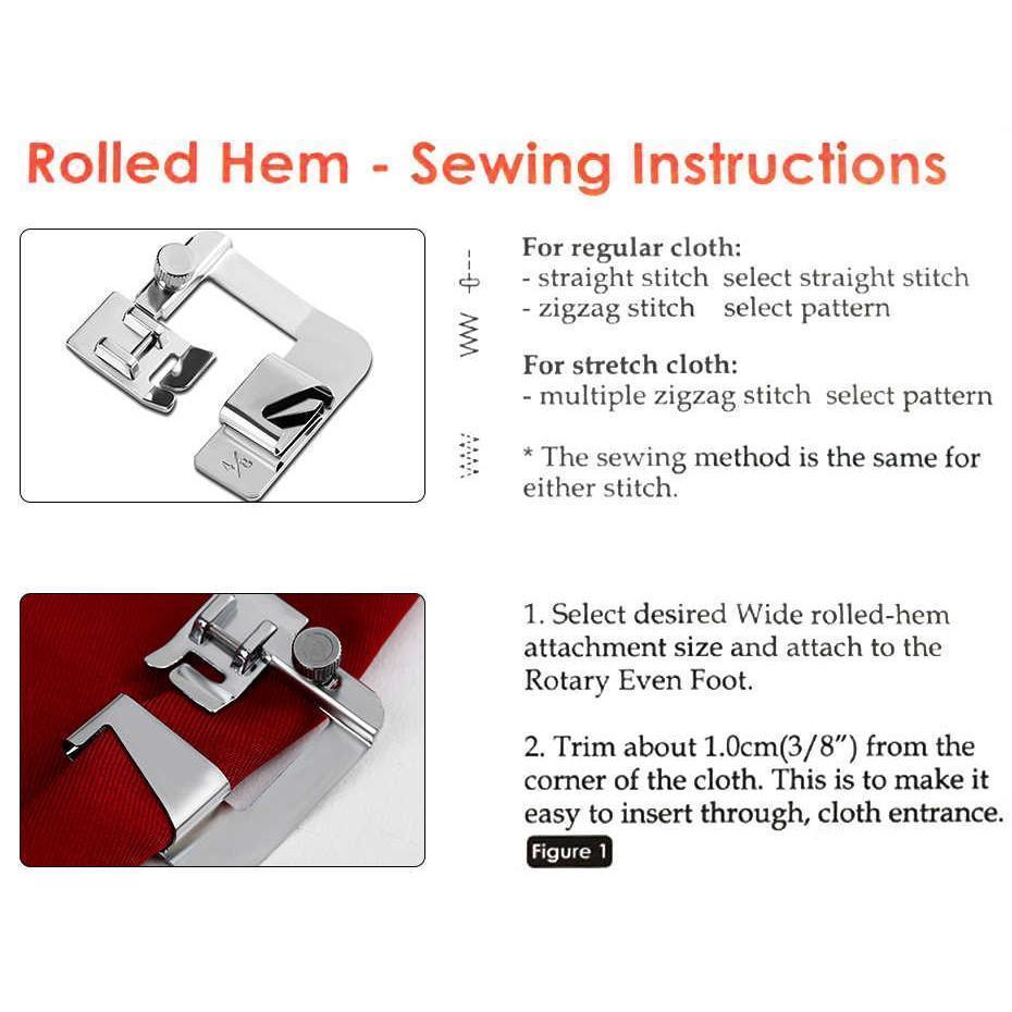 Sewing Machine Rolled Hem Presser Foot
