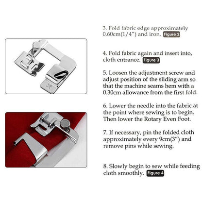 Sewing Machine Rolled Hem Presser Foot