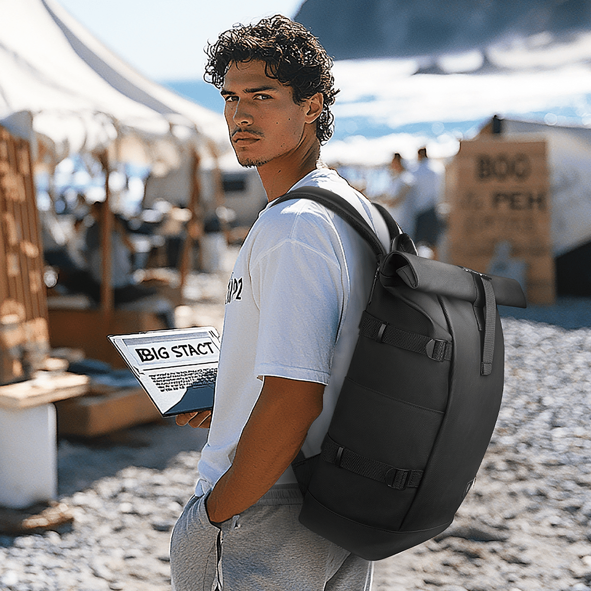 Waterproof Expandable Laptop Backpack Bag