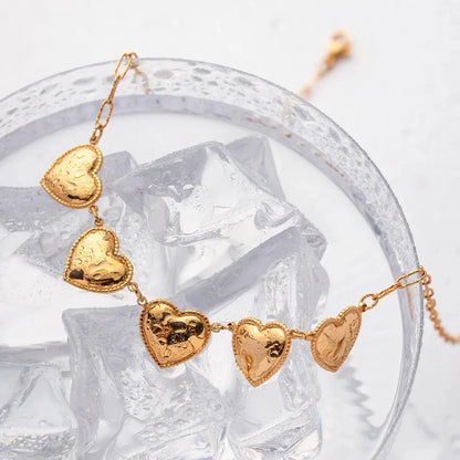 Lovely 5 Heart Pendant Necklace