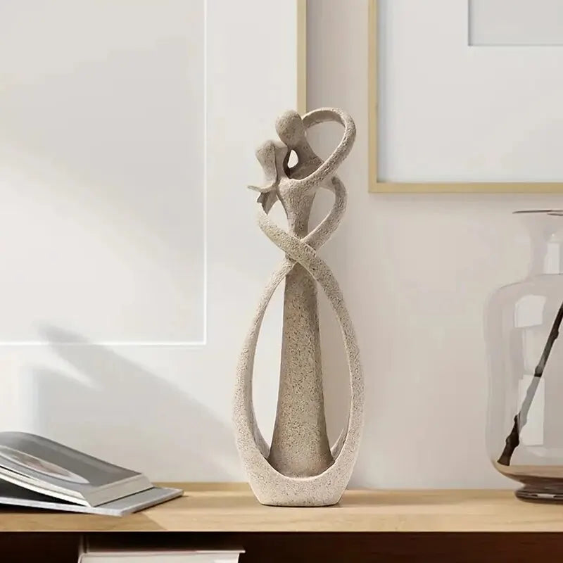 Romantic Heart Resin Figurine Decoration 26cm - Fesara