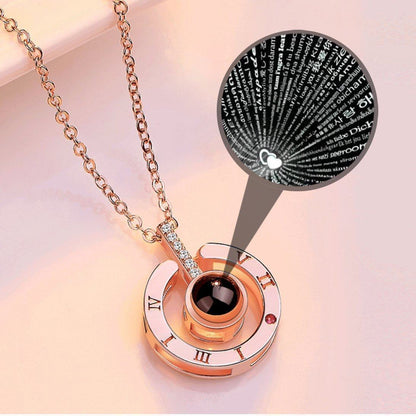 Romantic 100 Language Love Pendant Necklace