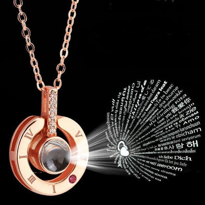 Romantic 100 Language Love Pendant Necklace