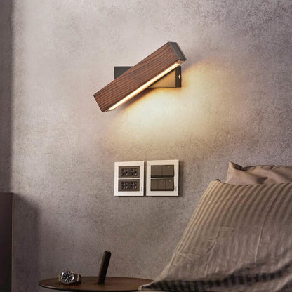 Adjustable Wood LED Wall Light