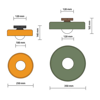 Circular Modern Overhead Ceiling Lamp