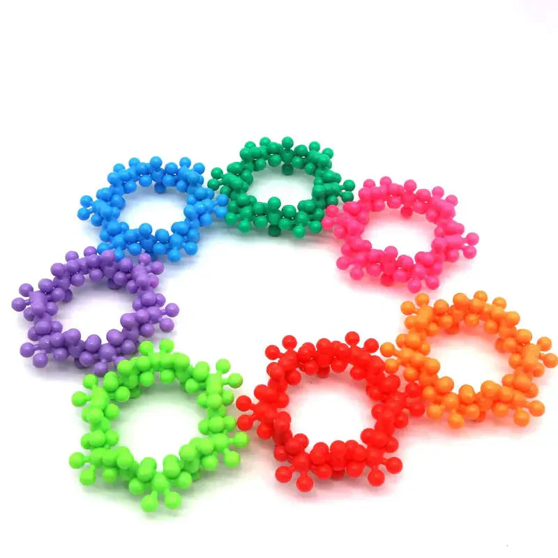 Colorful Educational Snowflake Building Blocks