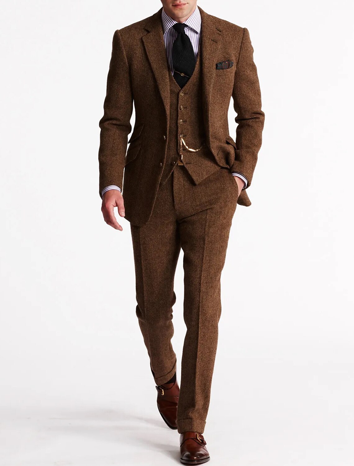 Classic Mens 3 Piece Business Suit - Fesara