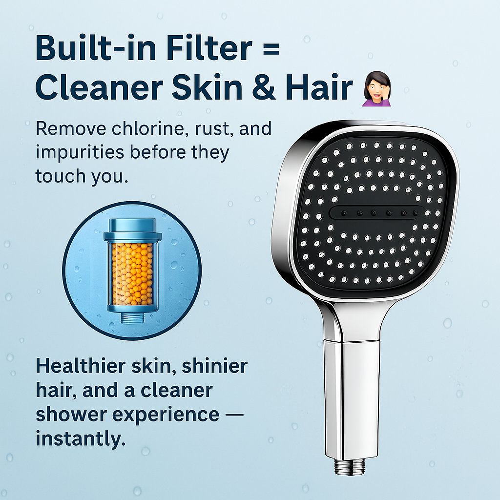 Powerful Shower Head with Advanced Water Filter