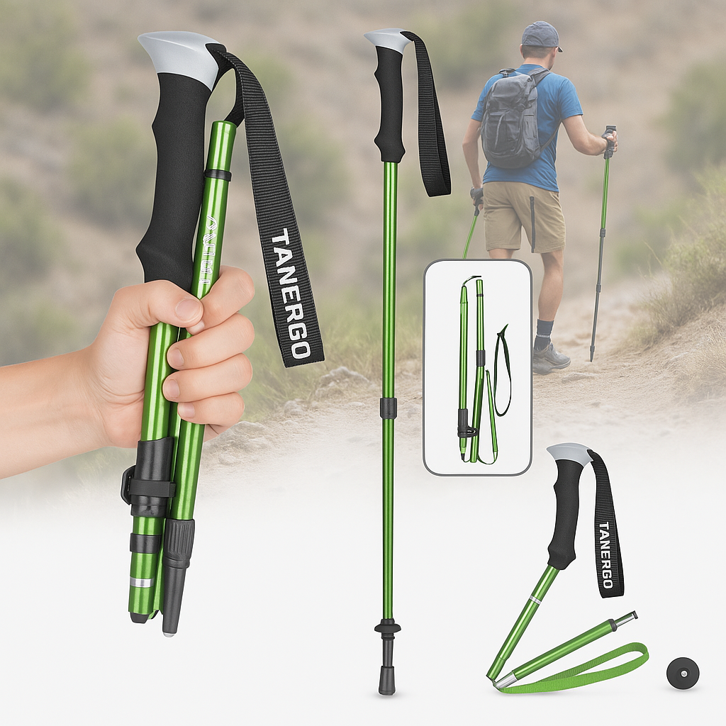 Portable Trekking Poles and Collapsible Hike Sticks