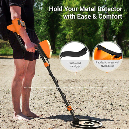 Accurate Handheld Metal Detector for Beginners & Pros