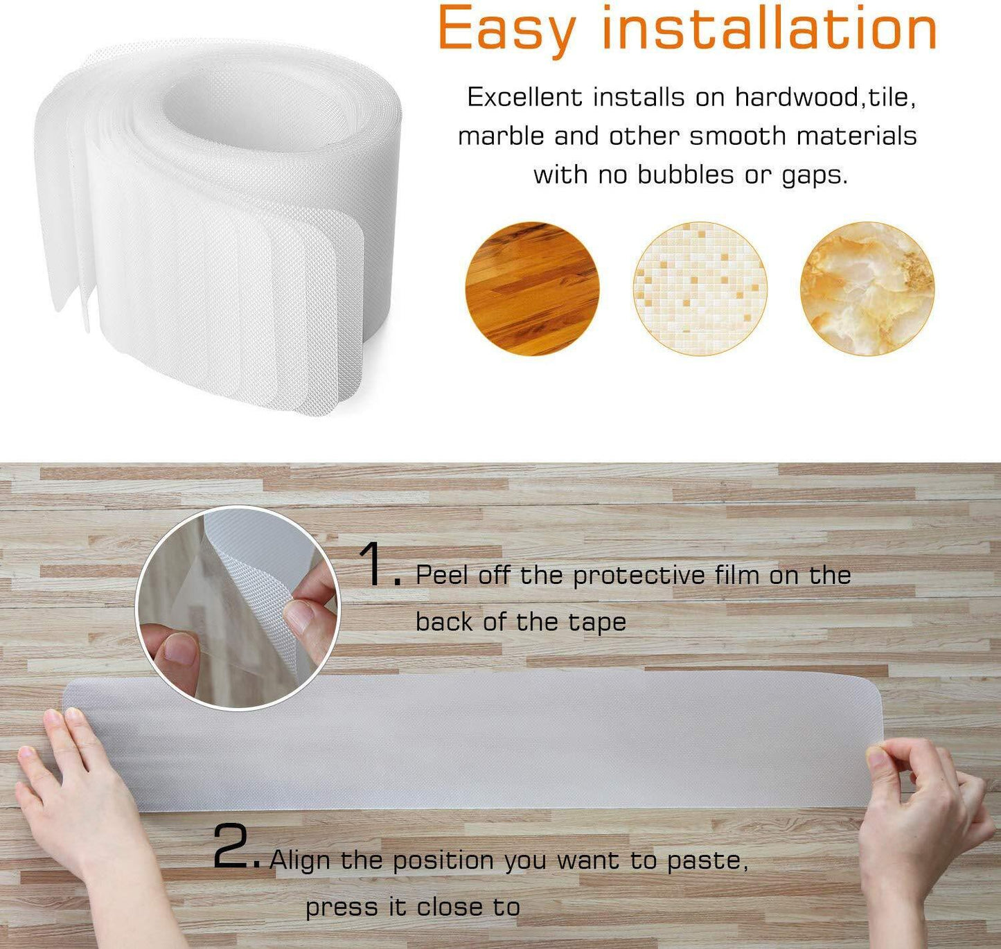 Anti Slip Stair Treads - Indoor Step Safety Strips