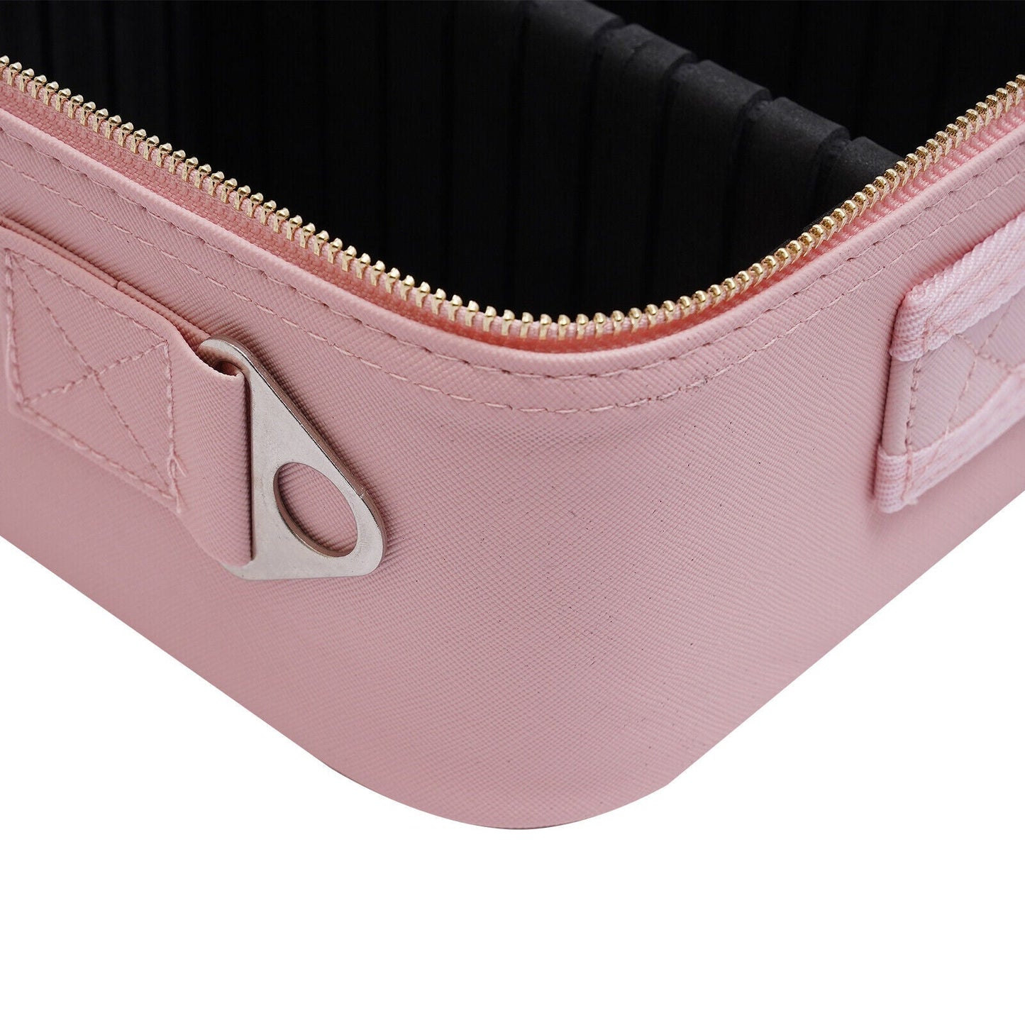Compact Travel Cosmetic Box with LED Light & Mirror