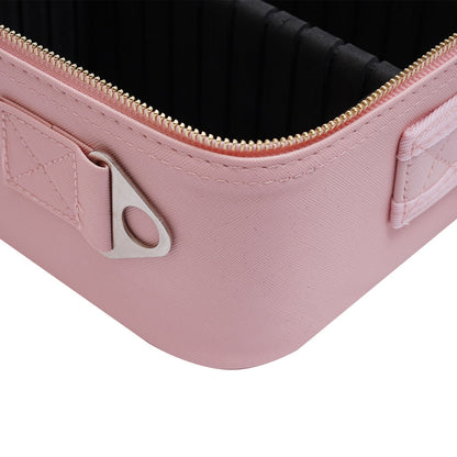 Compact Travel Cosmetic Box with LED Light & Mirror