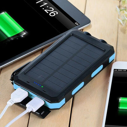 Compact Solar Battery Pack Dual USB 20000mAh Charger