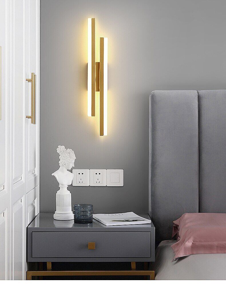 Slim LED Wall Light with Bright Vertical Stripes