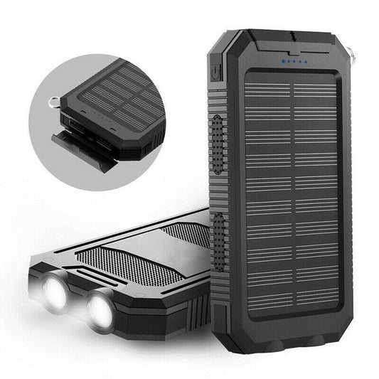 High Capacity Waterproof Solar Charger with LED Light - Fesara