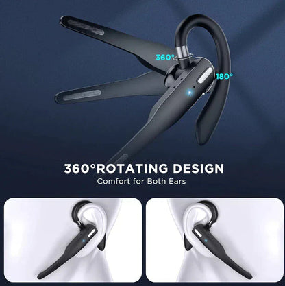 Wireless Bluetooth 5.1 Headphones with Dual Mic and Noise Cancellation