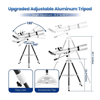 Easy Use 210X Beginner Telescope with Phone App