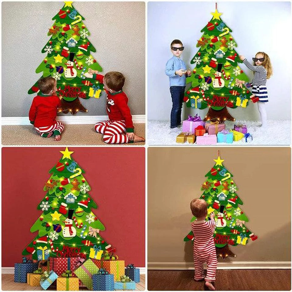 Colorful DIY Felt Christmas Tree Ornament Kit