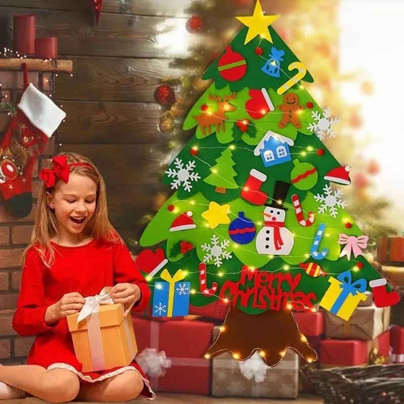 Colorful DIY Felt Christmas Tree Ornament Kit